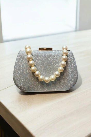 Exquisite Women's Fancy Clutch - 1 Pc in Silver and Golden